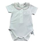 Le Bebe Body Mezza Manica Tinta Unita con Colletto per Neonata LBG6255 BIANCO LE BEBE 