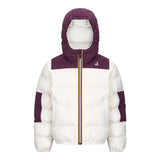 K-WAY giubbino bicolore con cappuccio in contrasto Bianco/viola per Bambina K6117YWA BIANCO/VIOLA K-WAY 
