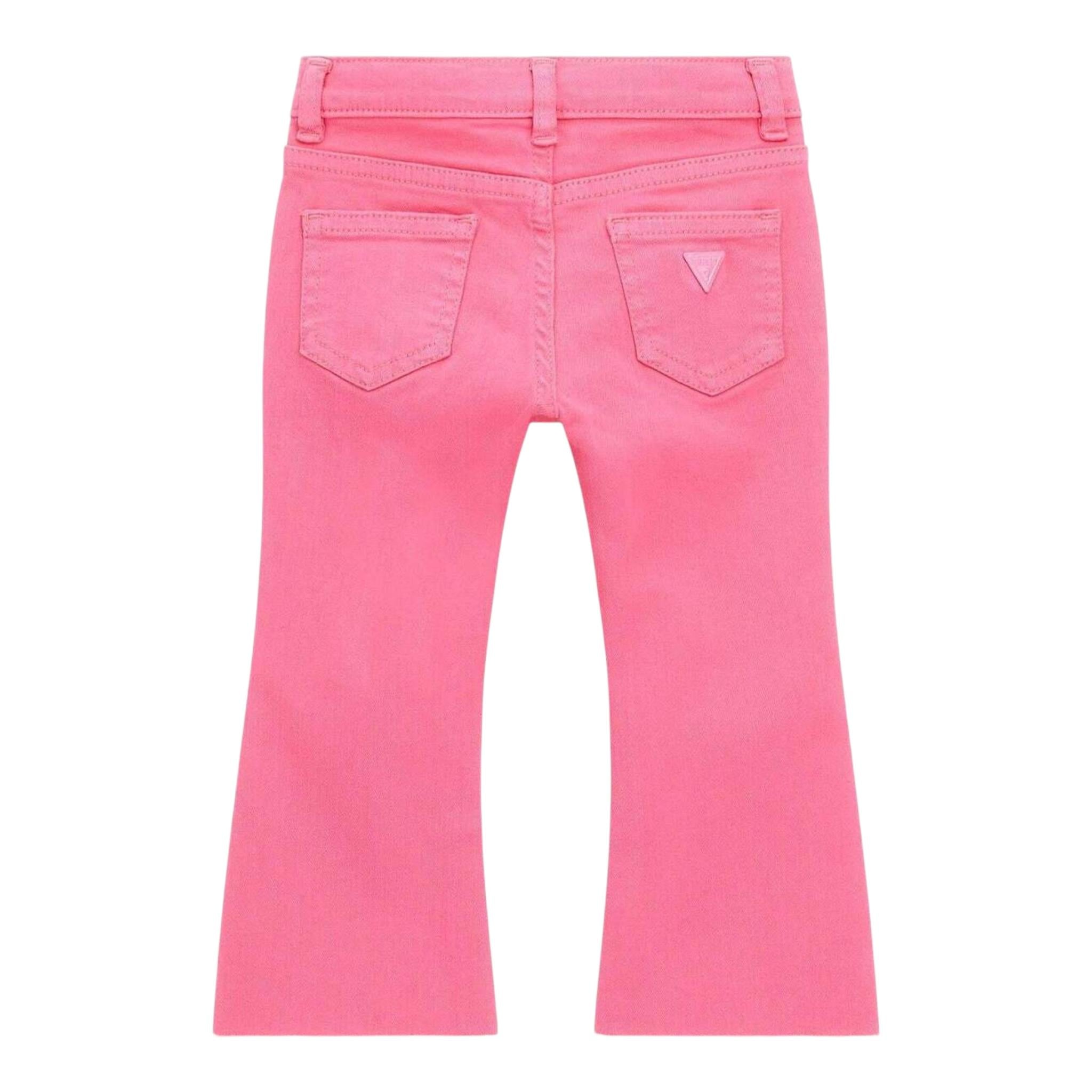 GUESS pantalone tinta unita modello a zampa con girovita regolabile Fuxia per Bambina K4YB00WE620 FUXIA GUESS 