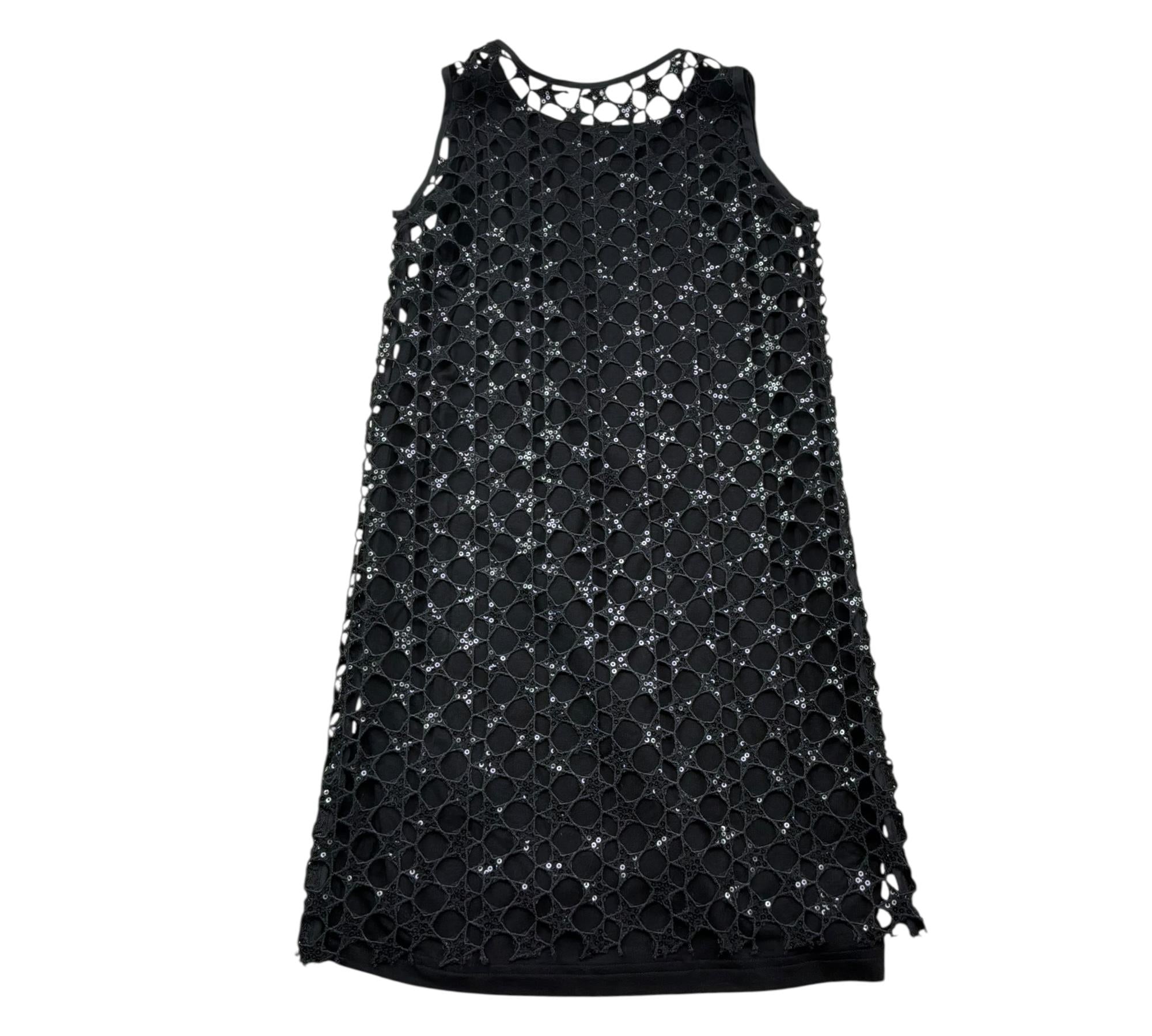 John Richmond Abito Giromanica Tinta Unita Traforato per Bambina RGP26104VE NERO JOHN RICHMOND 