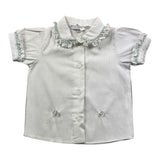 Colibri Completo Camicia-Coulotte Bicolore Bianco Per Neonata