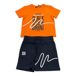 Daniele Alessandrini Completo 2 Pezzi T-Shirt-Bermuda Bicolore per Neonato 1296K00281 ARANCIONE DANIELE ALESSANDRINI 