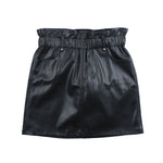 LIU JO gonna tinta unita in ecopelle Nero per Bambina GF3023X NERO LIU JO 