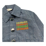 Trussardi Camicia In Denim Tinta Unita con Stampa per Neonato TIP25019GB AZZURRO TRUSSARDI 