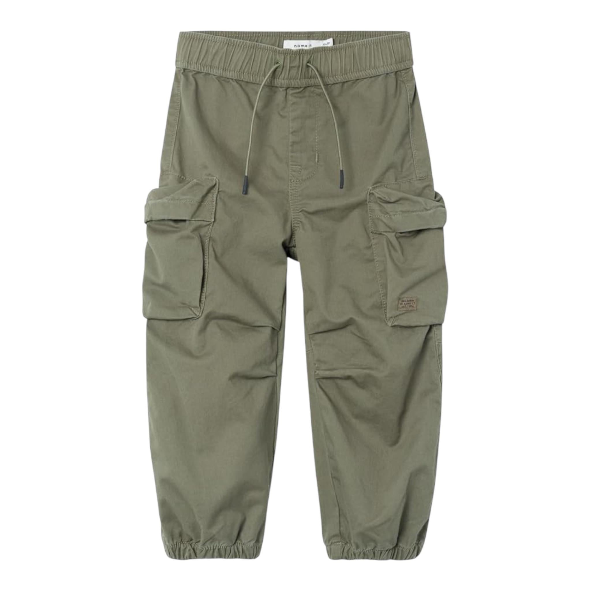 Name It Pantalone tinta unita con Elastico In Vita Verde per Neonato 13224967N VERDE NAME IT 