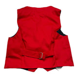 Jeckerson Panciotto Tinta Unita Con Stampe Logo Rosso Per Neonato