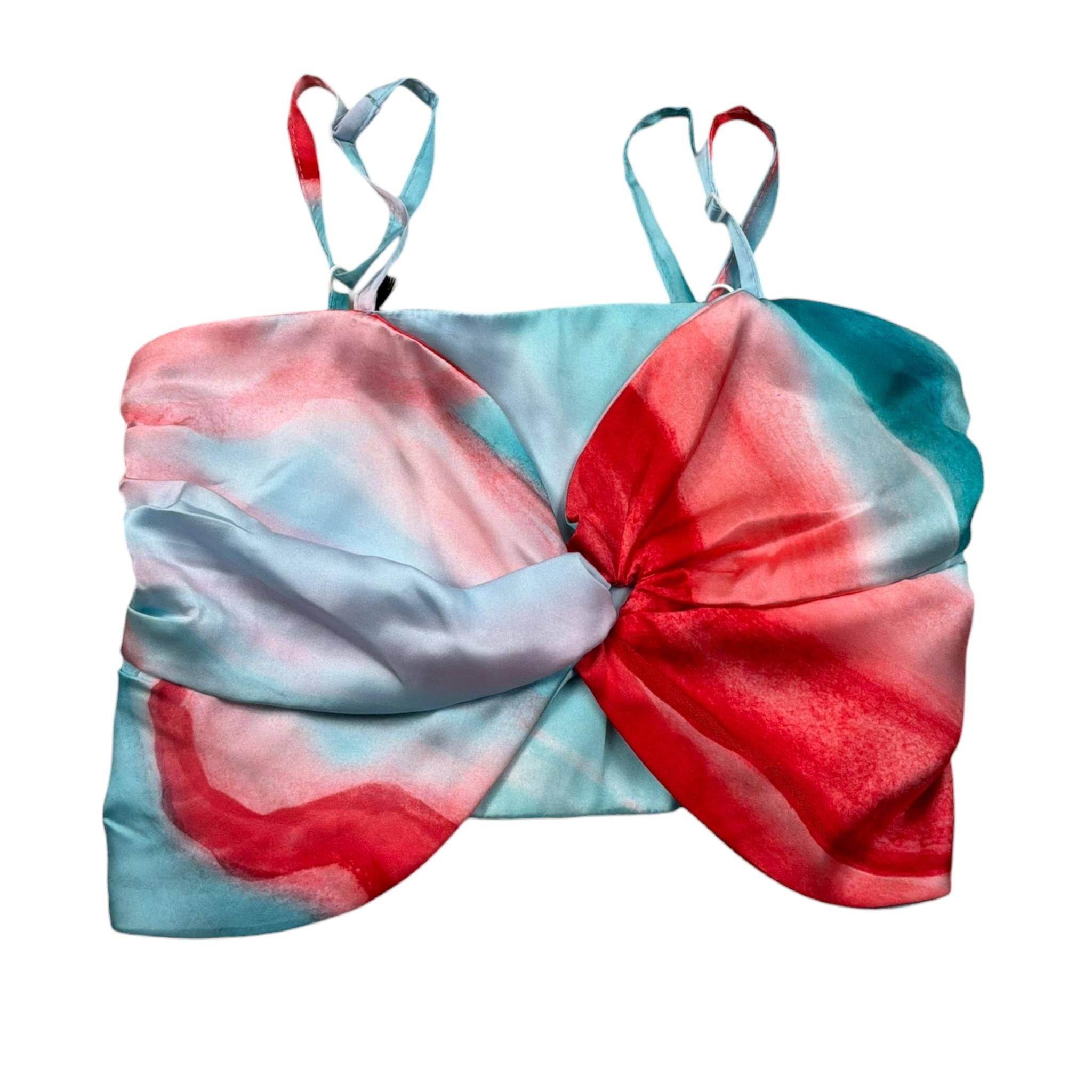 Naice Top Bretelline Stampa Fantasia per Bambina 27134 AZZURRO NAICE 