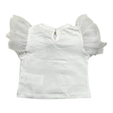 Miss Grant T-Shirt Girocollo tinta unita con Applicazioni Bianco per Bambina MG1335XJ BIANCO MISS GRANT 
