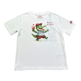 Saint Barth T-Shirt Girocollo Tinta Unita con Stampa per Bambino 00162L BIANCO SAINT BARTH 