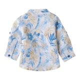 Mini Banda Camicia Manica Lunga Stampa Fantasia per Neonato 3B606X BIANCO MINI BANDA 