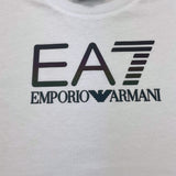 EMPORIO ARMANI t-shirt girocollo tinta unita con stampa Bianco per Bambino 3DBT53 BIANCO EMPORIO ARMANI 