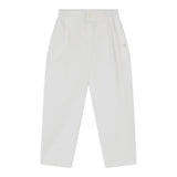 Dou Dou Pantalone Tinta Unita con Elastico In Vita per Bambina DW6P61 BIANCO DOU DOU 