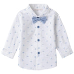 Minibanda Camicia Manica Lunga Tinta Unita con Papillon per Neonato 3B600 BIANCO MINIBANDA 