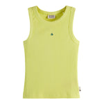 Scotch & Shrunk Canotta Tinta Unita A Costine per Bambino 179372 VERDE FLUO SCOTCH & SHRUNK 
