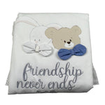 Lalalu' Coperta Tinta Unita con Ricami per Neonata E24420 BIANCO LALALU' 