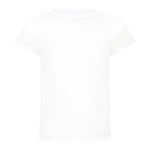 Balmain T-Shirt Girocollo Tinta Unita con Logo per Bambina BW8A91X BIANCO BALMAIN 