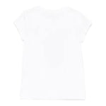 Monnalisa T-Shirt Girocollo Tinta Unita con Brillantini per Bambina 19E617 BIANCO MONNALISA 