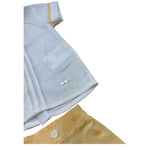 Le Bebe' Completo 2 Pezzi Bermuda--Camicia Bicolore per Neonato LBB5410 BIANCO/GIALLO LE BEBE' 