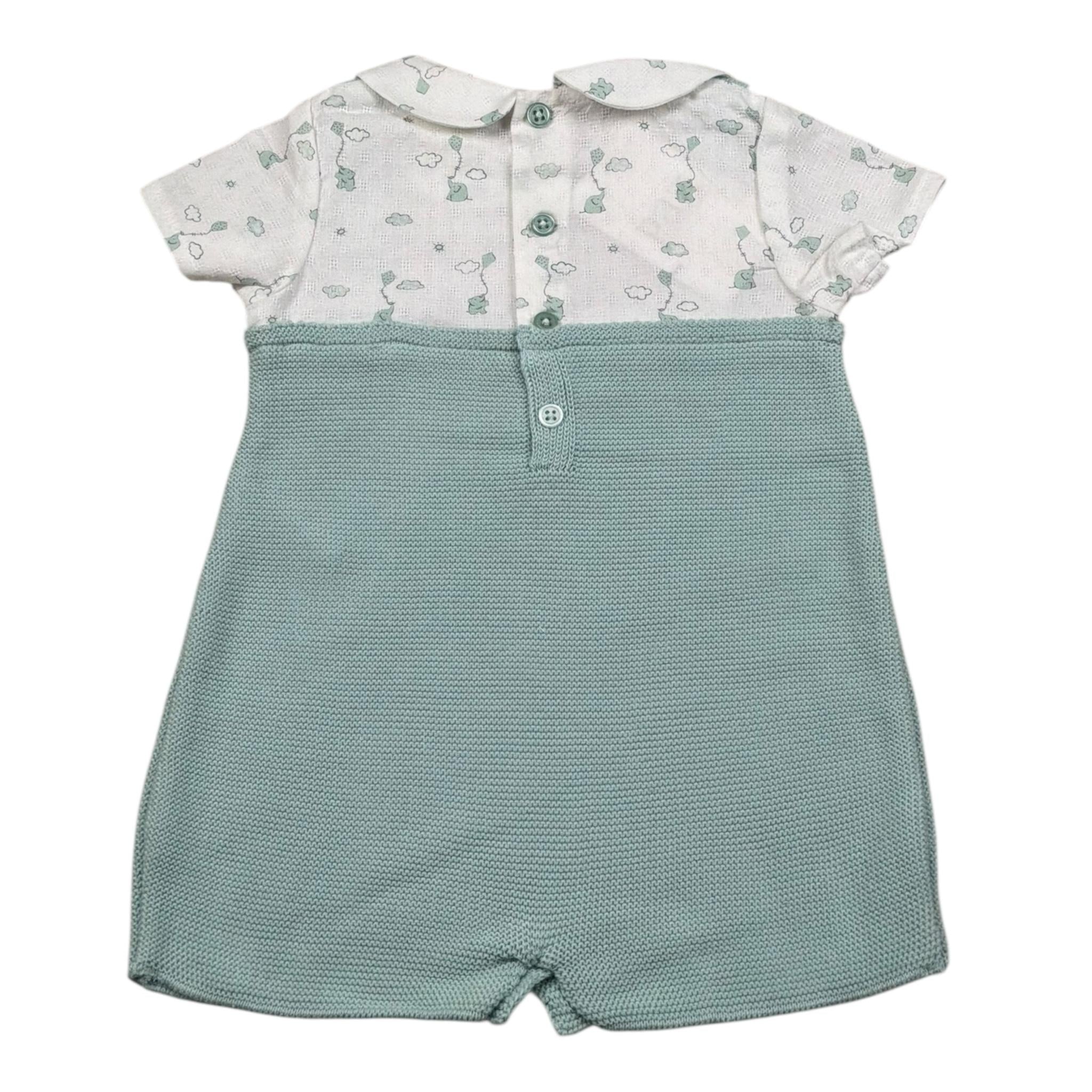 Paz Rodriguez Pagliaccetto Bicolore Mezza Manica per Neonato 005122296 VERDE PAZ RODRIGUEZ 