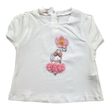 Liu Jo T-Shirt Girocollo Tinta Unita Con Stampa Bianco Per Neonata