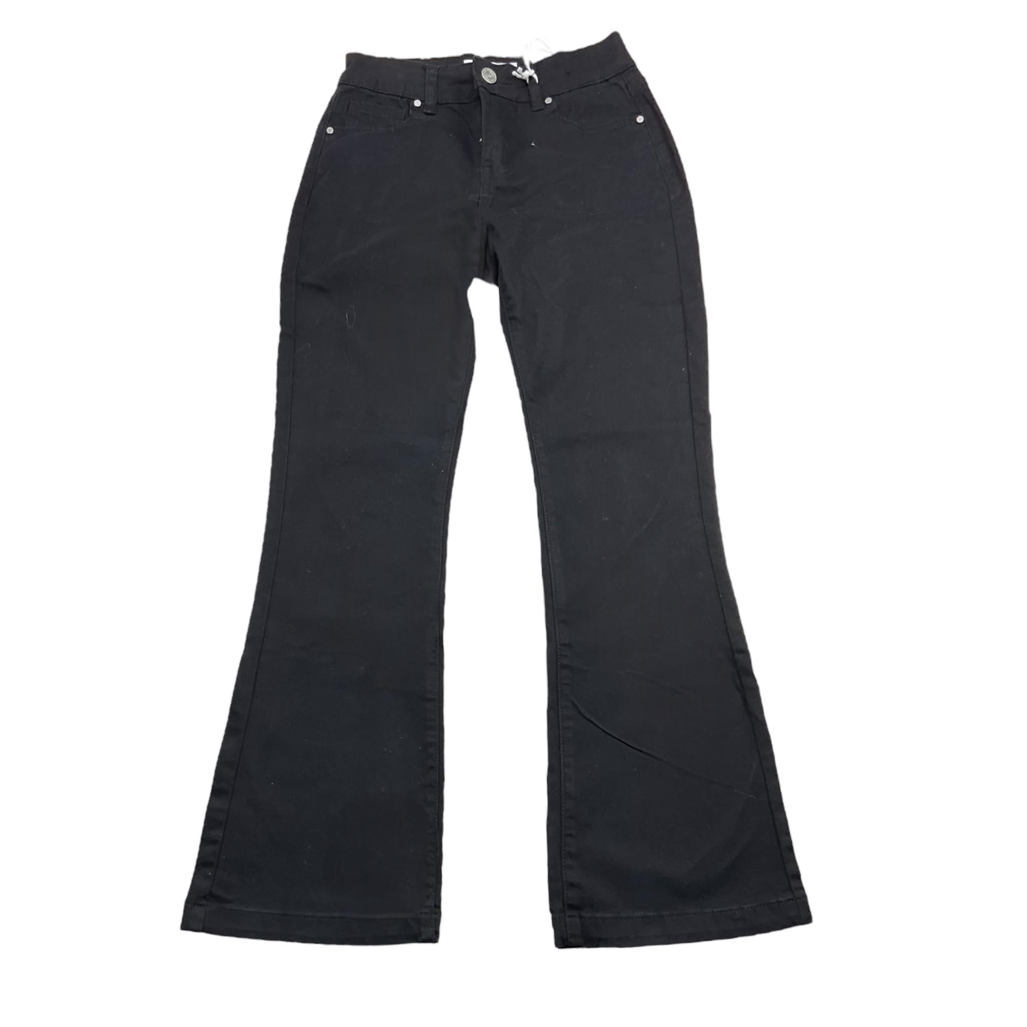 MET jeans tinta unita modello a zampa Nero per Bambina ME417 NERO MET 