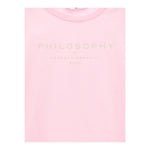 Philosophy T-Shirt Girocollo Tinta Unita con Stampa per Bambina I1E605 ROSA PHILOSOPHY 