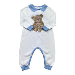 Le Bebe Tutina Manica Lunga Tinta Unita con Ricami per Neonato LBB5317 BIANCO LE BEBE 