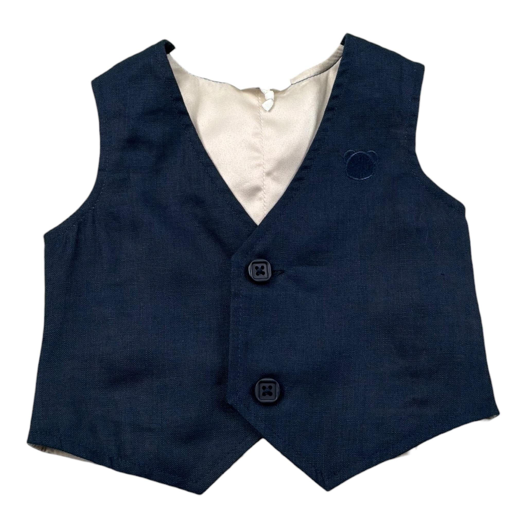 Mini Banda Gilet Tinta Unita per Neonato 326900 BLU MINI BANDA 