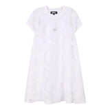 Dkny Abito Mezza Manica Tinta Unita per Bambina D62332 BIANCO DKNY 