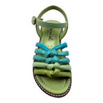Mimisol Sandali Bicolore con Fibia per Bambina MSSC032 VERDE MIMISOL 