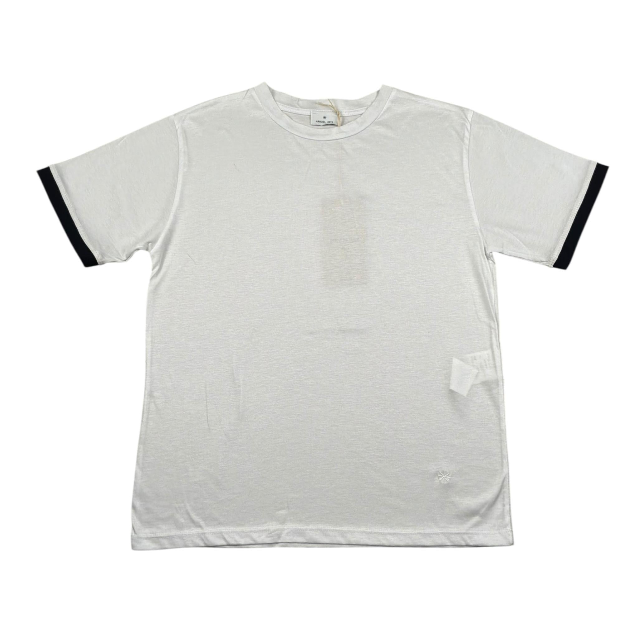 Manuel Ritz T-Shirt Girocollo Tinta Unita per Bambino MR2895XX BIANCO/BLU MANUEL RITZ 