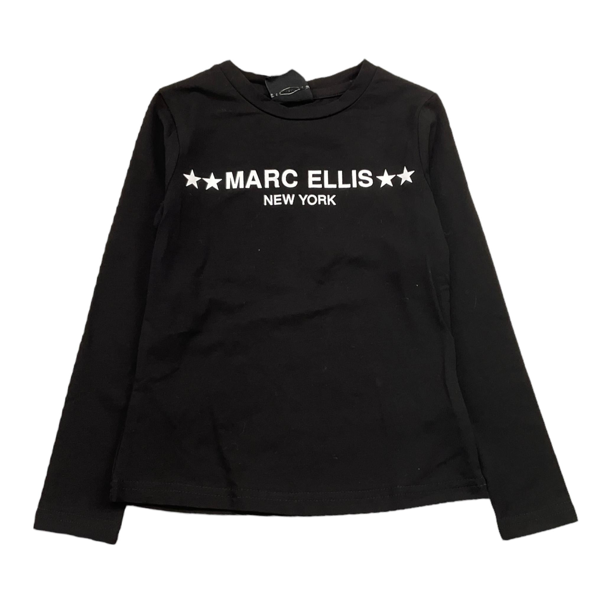 MARC ELLIS shirt girocollo tinta unita con stampa Nero per Bambina JMJTS15498X NERO MARC ELLIS 