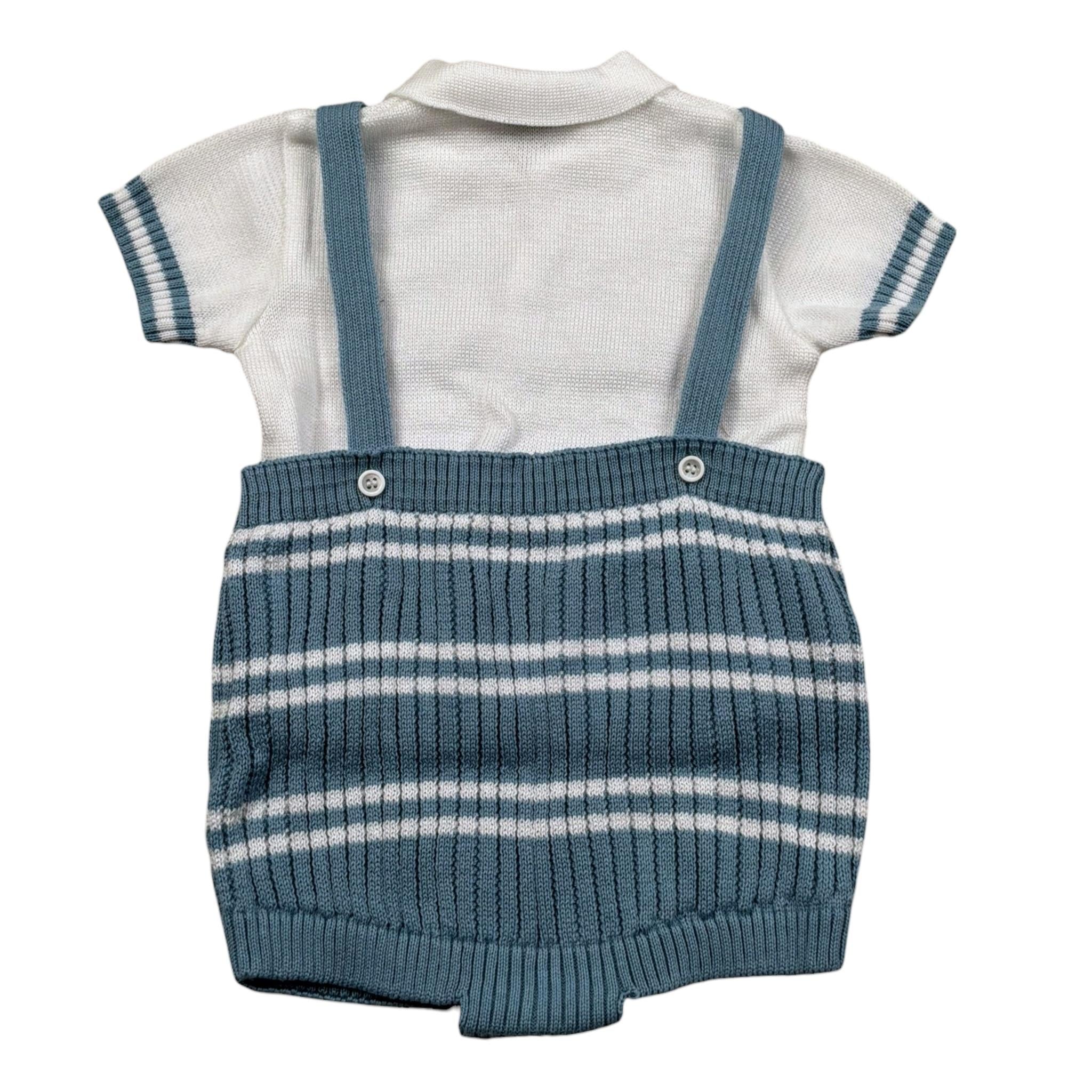 Marlu' Completo 2 Pezzi Maglia-Salopette per Neonato EB5230 BIANCO MARLU' 