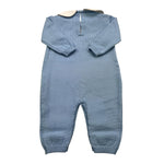 BABY LORD tutina manica lunga tinta unita cn babbucce Azzurro per Neonato 319 AZZURRO BABY LORD 
