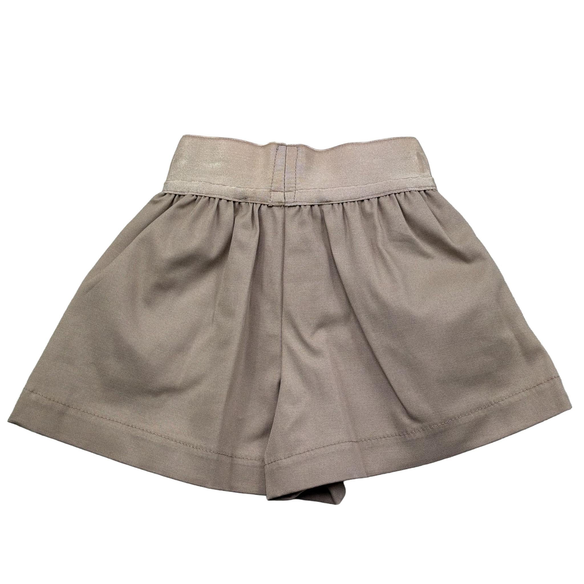 Trussardi Short Tinta Unita con Elastico In Vita per Neonata TIP26117SH BEIGE TRUSSARDI 