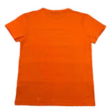Daniele Alessandrini – Orangefarbenes, einfarbiges T-Shirt mit Rundhalsausschnitt und Logo für Kinder