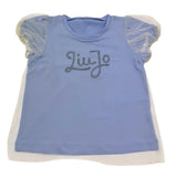 Calvin Klein T-Shirt Tinta Unita Velata con Stampa per Bambina KA5038 AZZURRO CALVIN KLEIN 