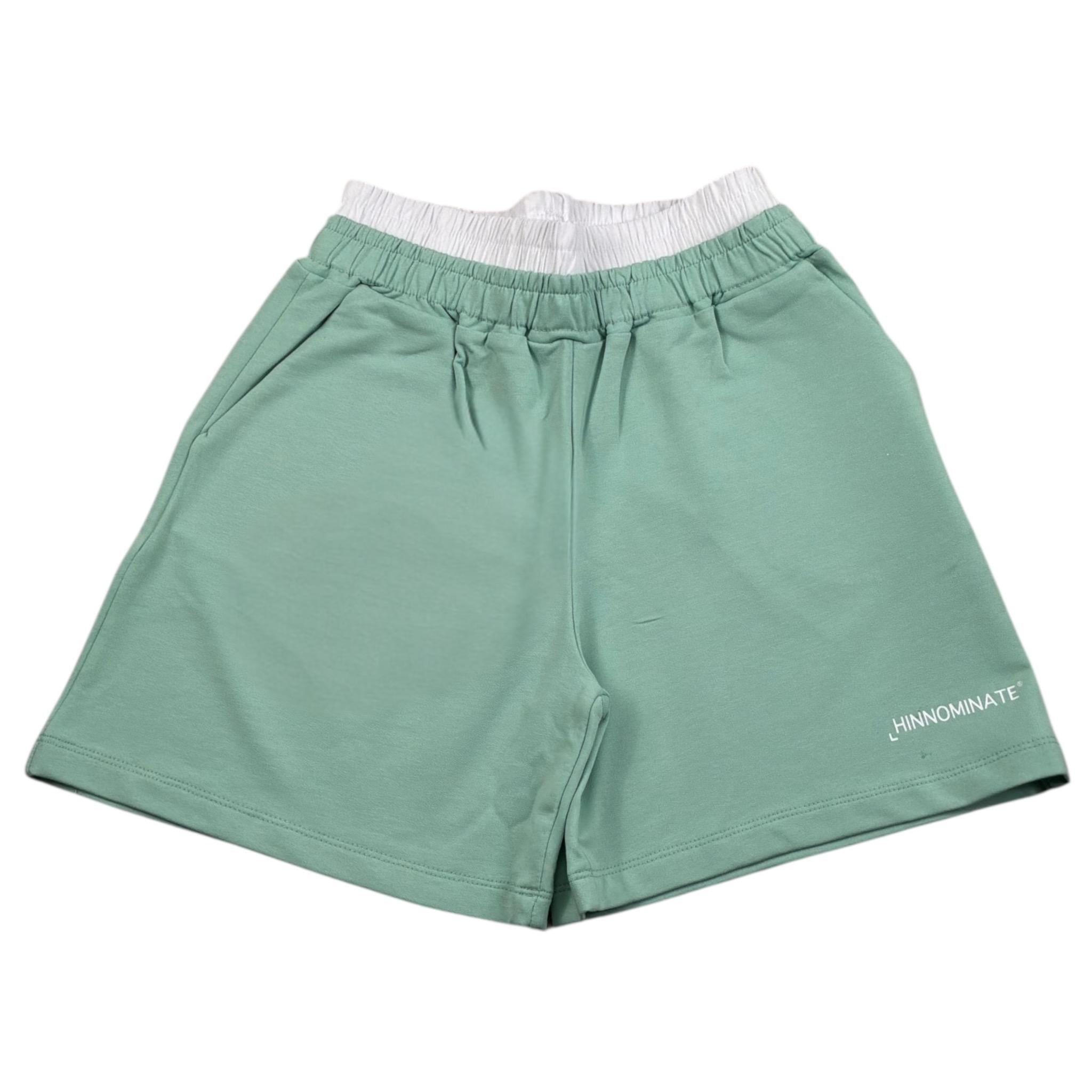 Hinnominate Short Tinta Unita con Elastico In Vita per Bambina 3646SF00190X VERDE ACQUA HINNOMINATE 