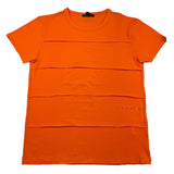 Daniele Alessandrini – Orangefarbenes, einfarbiges T-Shirt mit Rundhalsausschnitt und Logo für Kinder