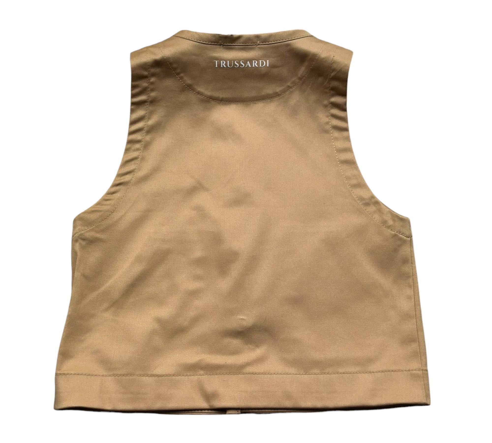 Trussardi Gilet Tinta Unita con Logo per Neonato TIP26041GT CAMMELLO TRUSSARDI 