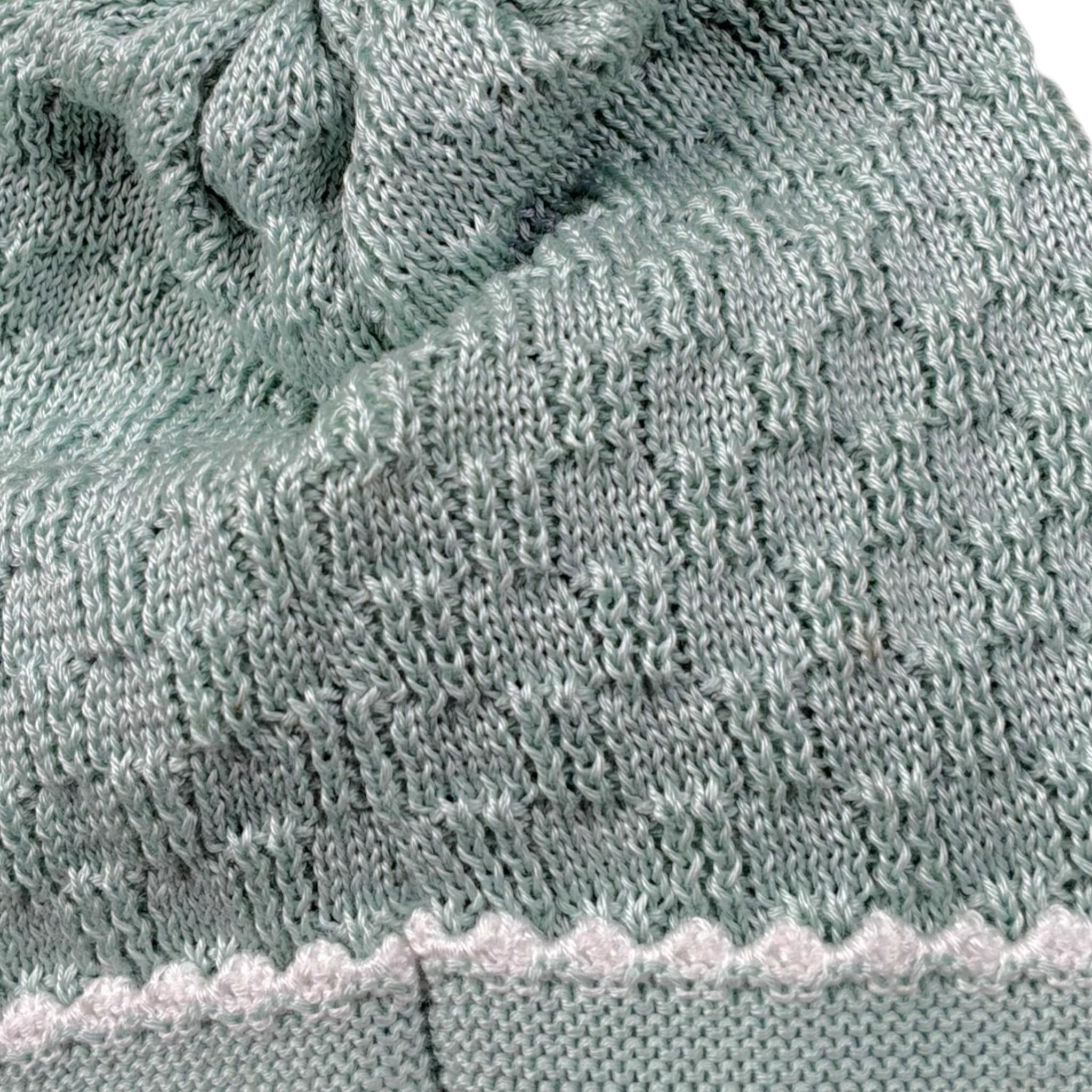 Marlu' Cappello Tinta Unita con Stampa per Neonato EP6173 VERDE ACQUA MARLU' 