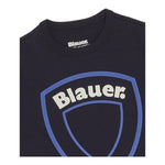 Blauer T-Shirt Giricollo Tinta Unita con Stampa per Neonato 24SBLKH02508N BLU BLAUER 