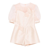 Elisabetta Franchi tuta intera tinta unita con trasparenze per Bambina EFPA286 ROSA ELISABETTA FRANCHI 