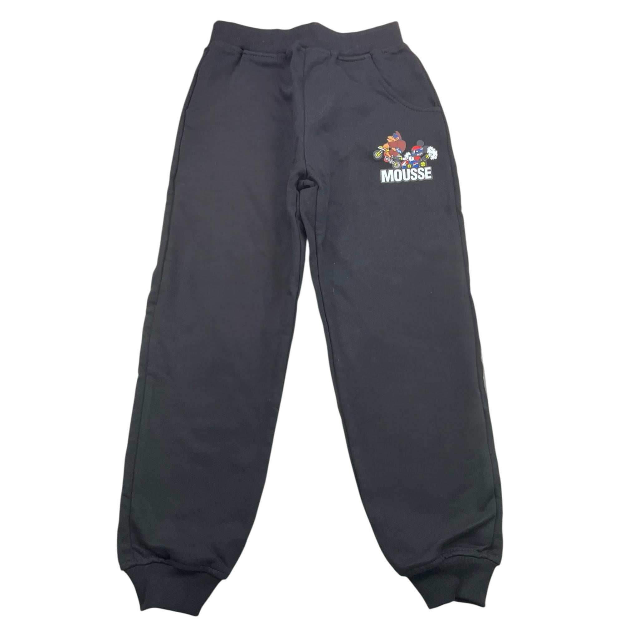 MOUSSE pantalone modello tuta tinta unita con stampa Nero per Bambino TURBORACEP NERO MOUSSE 