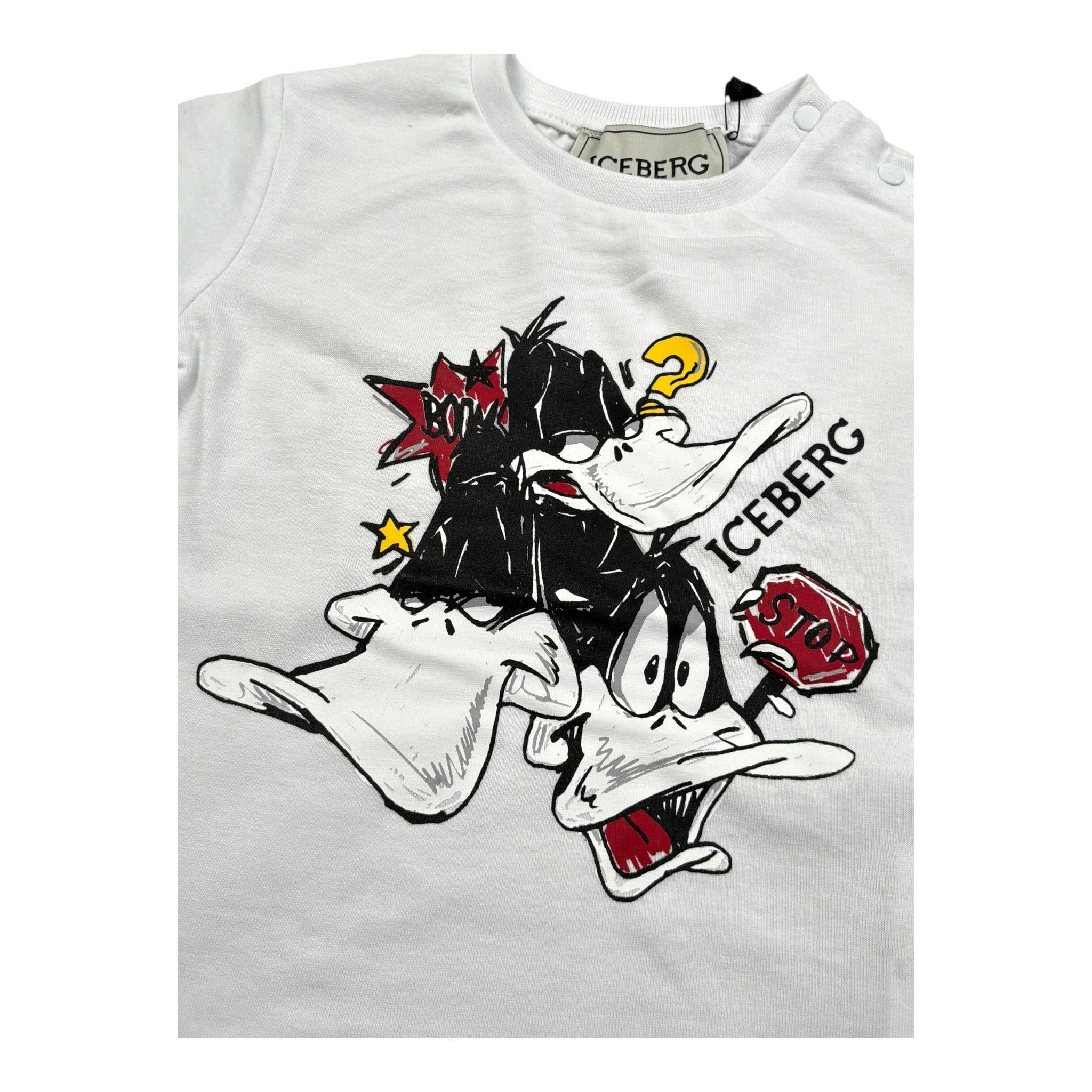 I'M Brian T-Shirt Girocollo Tinta Unita con Stampa per Neonato TSICE5107BXX BIANCO I'M BRIAN 