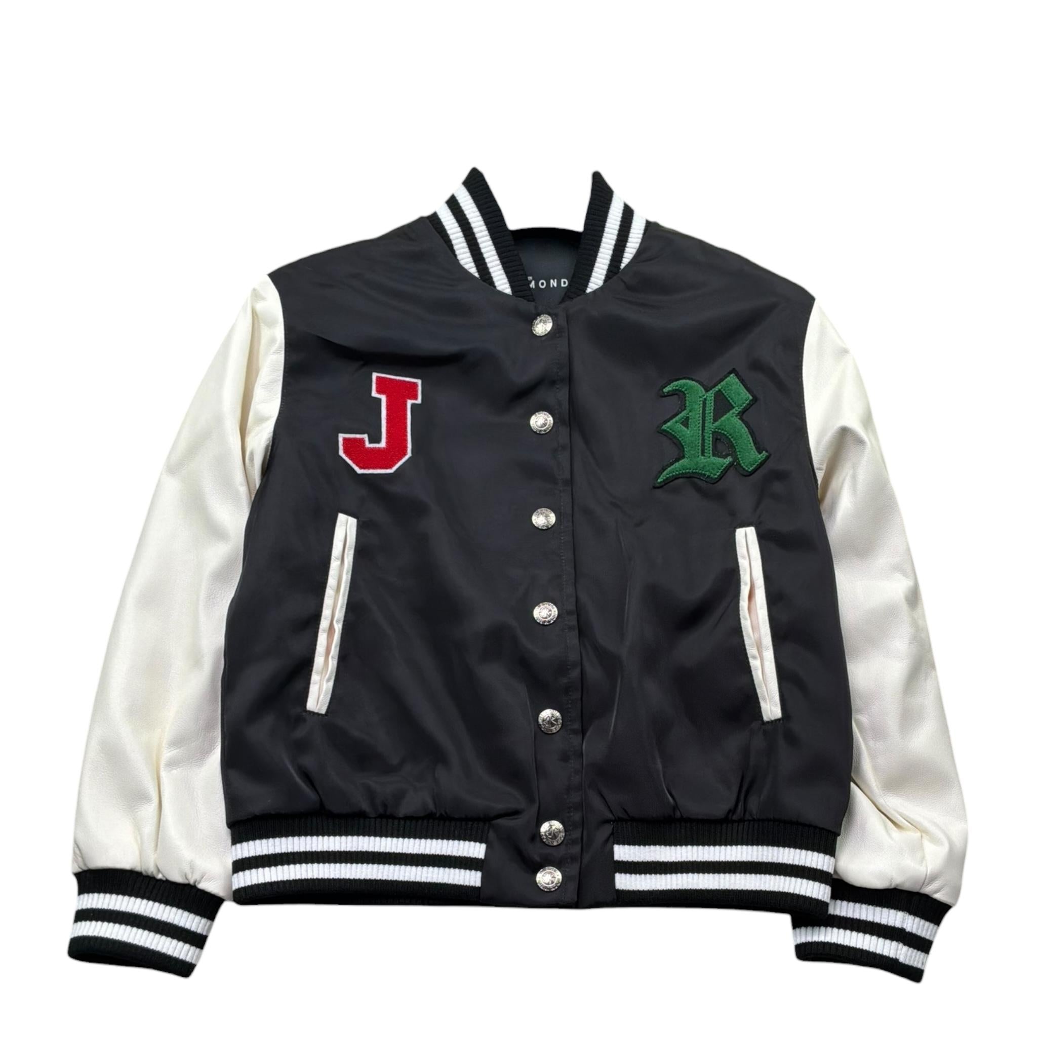 John Richmond Giubbino Modello College Bicolore con Bottoni per Bambino RBP26038GB BIANCO/NERO JOHN RICHMOND 