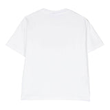 Aspesi T-Shirt Girocollo Tinta Unita Con Stampa Logo Bianco Per Bambino
