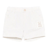 Moschino Bermuda Fantasia A Righe per Neonato MUQ01D BIANCO/BEIGE MOSCHINO 
