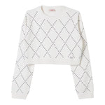 LIU JO maglia girocollo tinta unita cn brillantini Bianco per Bambina GF4137XX BIANCO LIU JO 
