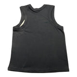 Yes Zee Canotta Tinta Unita Girocollo Con Stampa Nero Per Bambina